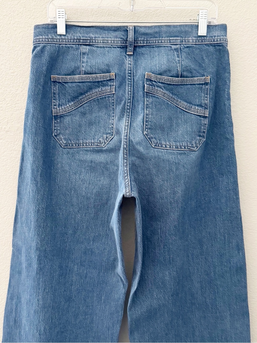 GAP Sky High Wide Leg Jeans 30/ 10 R Denim Blue Crop Classic Minimalist - Picture 9 of 12